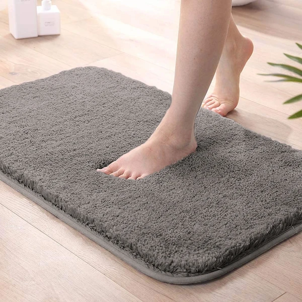 LUXE HOME INTERNATIONAL Luxe Home Bathmat 2800 GSM Microfiber Anti Slip Water Absorbent Machine Washable and Quick Dry Vegas Mats for Bathroom, Kitchen, Entrance ( Taupe , 40x60 Cm , Pack of 1 ) - 40x60 cm, Taupe