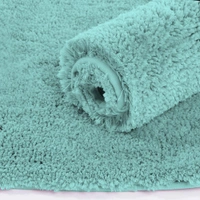 LUXE HOME INTERNATIONAL Luxe Home Bathmat 2800 GSM Microfiber Anti Slip Water Absorbent Machine Washable and Quick Dry Vegas Mats for Bathroom, Kitchen, Entrance ( Aqua , 45x75 Cm , Pack of 1 ) - 45x75 cm, Aqua