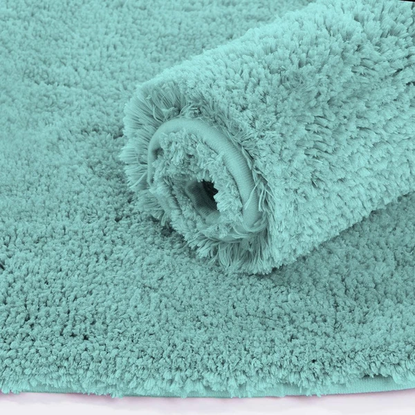 LUXE HOME INTERNATIONAL Luxe Home Bathmat 2800 GSM Microfiber Anti Slip Water Absorbent Machine Washable and Quick Dry Vegas Mats for Bathroom, Kitchen, Entrance ( Aqua , 60x90 Cm , Pack of 1 ) - Aqua