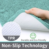 LUXE HOME INTERNATIONAL Luxe Home Bathmat 2800 GSM Microfiber Anti Slip Water Absorbent Machine Washable and Quick Dry Vegas Mats for Bathroom, Kitchen, Entrance ( Aqua , 45x75 Cm , Pack of 1 ) - 45x75 cm, Aqua