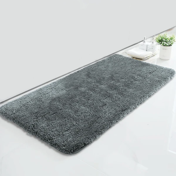 LUXE HOME INTERNATIONAL Luxe Home Bathmat 2800 GSM Microfiber Anti Slip Water Absorbent Machine Washable and Quick Dry Vegas Mats for Bathroom, Kitchen, Entrance ( Grey , 60x90 Cm , Pack of 1 ) - 60x90 cm, Grey