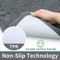 LUXE HOME INTERNATIONAL Luxe Home Runner 2800 GSM Microfiber Anti Slip Water Absorbent Machine Washable and Quick Dry Vegas Mats for Bathroom, Kitchen, Entrance ( Grey , 2x5 Ft , Pack of 1 ) - 2x5 Ft, Grey