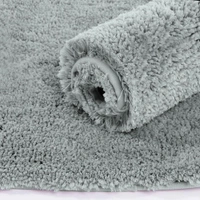 LUXE HOME INTERNATIONAL Luxe Home Bathmat 2800 GSM Microfiber Anti Slip Water Absorbent Machine Washable and Quick Dry Vegas Mats for Bathroom, Kitchen, Entrance ( Silver , 45x75 Cm , Pack of 1 ) - 45x75 cm, Silver