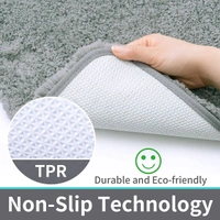 LUXE HOME INTERNATIONAL Luxe Home Bathmat 2800 GSM Microfiber Anti Slip Water Absorbent Machine Washable and Quick Dry Vegas Mats for Bathroom, Kitchen, Entrance ( Silver , 45x75 Cm , Pack of 1 ) - 45x75 cm, Silver