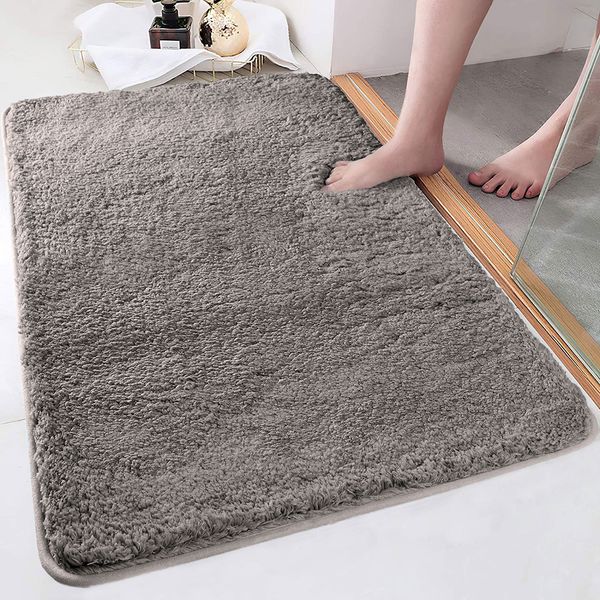 LUXE HOME INTERNATIONAL Luxe Home Bathmat 2800 GSM Microfiber Anti Slip Water Absorbent Machine Washable and Quick Dry Vegas Mats for Bathroom, Kitchen, Entrance ( Taupe , 60x90 Cm , Pack of 1 ) - Taupe