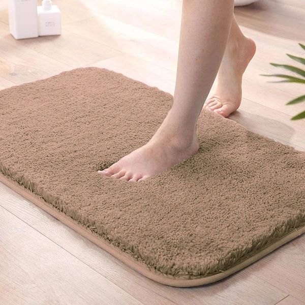 LUXE HOME INTERNATIONAL Luxe Home Bathmat 2800 GSM Microfiber Anti Slip Water Absorbent Machine Washable and Quick Dry Vegas Mats for Bathroom, Kitchen, Entrance ( Rust , 40x60 Cm , Pack of 1 ) - Rust