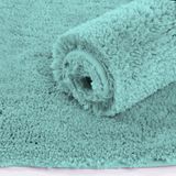 LUXE HOME INTERNATIONAL Luxe Home Bathmat 2800 GSM Microfiber Anti Slip Water Absorbent Machine Washable and Quick Dry Vegas Mats for Bathroom, Kitchen, Entrance ( Aqua , 40x60 Cm , Pack of 1 ) - Aqua