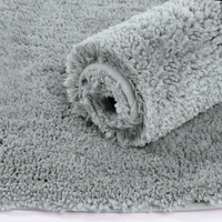 LUXE HOME INTERNATIONAL Luxe Home Runner 2800 GSM Microfiber Anti Slip Water Absorbent Machine Washable and Quick Dry Vegas Mats for Bathroom, Kitchen, Entrance ( Silver , 2x5 Ft , Pack of 1 ) - 2x5 Ft, Silver