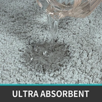 LUXE HOME INTERNATIONAL Luxe Home Runner 2800 GSM Microfiber Anti Slip Water Absorbent Machine Washable and Quick Dry Vegas Mats for Bathroom, Kitchen, Entrance ( Silver , 2x5 Ft , Pack of 1 ) - 2x5 Ft, Silver