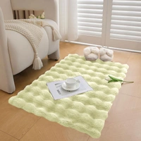 Luxe Home International Luxe Home Bubble Rabbit Fur Carpet Super Soft , Washable, Anti Skid Carpets for Home, Bedroom, Livingroom - ( 3x5 Feet, Gold ) - 3x5 Feet, Gold