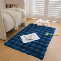 Luxe Home International Luxe Home Bubble Rabbit Fur Carpet Super Soft , Washable, Anti Skid Carpets for Home, Bedroom, Livingroom - ( 3x5 Feet, Teal ) - 3x5 Feet, Teal