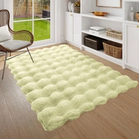 Luxe Home International Luxe Home Bubble Rabbit Fur Carpet Super Soft , Washable, Anti Skid Carpets for Home, Bedroom, Livingroom - ( 4x6 Feet, Gold ) - 4x5 Feet, Gold