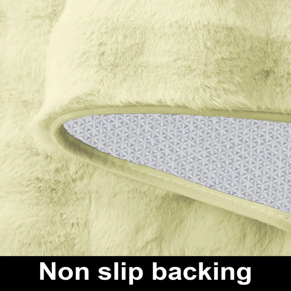 Luxe Home International Luxe Home Bubble Rabbit Fur Floor Runner Super Soft , Washable, Anti Skid Runners for Bedroom - ( 2x5 Feet, Gold ) - 2x5 Feet, Gold