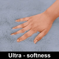 Luxe Home International Luxe Home Bubble Rabbit Fur Floor Runner Super Soft , Washable, Anti Skid Runners for Bedroom - ( 2x5 Feet, silver ) - 2x5 Feet, Silver