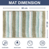 Luxe Home International Luxe Home Capetown Bath Mat (40x60 cm) Super Soft Microfiber, Anti Slip Backing, Washable Bathroom Mat Perfect for Bedroom - Lime - 40x60 cm, Lime