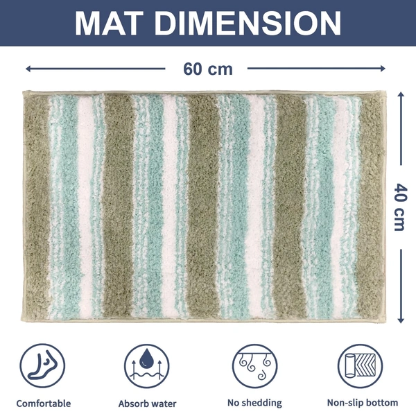 Luxe Home International Luxe Home Capetown Bath Mat (40x60 cm) Super Soft Microfiber, Anti Slip Backing, Washable Bathroom Mat Perfect for Bedroom - Lime - 40x60 cm, Lime