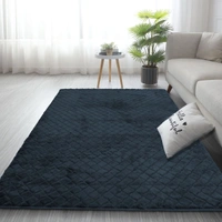 LUXE HOME INTERNATIONAL Luxe Home Carpet Austria Floor Rug Rabbit Fur 1000 GSM Living Room Foot Mats Anti Skid Water Absorbent Easy Machine Washable Rug ( Anthra , 3 Ft x 5 Ft , Pack of 1 ) - 3x5 Ft, Anthra