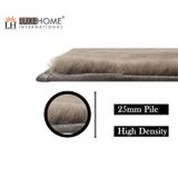 LUXE HOME INTERNATIONAL Luxe Home Austria Bath Mat Rabbit Fur 1000 GSM Bathroom Door Foot Mats Anti Skid Water Absorbent Easy Machine Washable Rug ( Taupe , 60 Cm x 90 Cm , Pack of 1 ) - Taupe