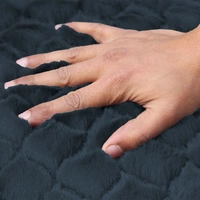 LUXE HOME INTERNATIONAL Luxe Home Runner 1000 GSM Rebbit Fur Anti Skid Slip Water Absorbent Machine Washable and Quick Dry Auatria Rugs ( Anthra , 2 Ft x 5 Ft , Pack of 1 ) - 2x5 Ft, Anthra