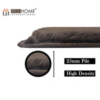 LUXE HOME INTERNATIONAL Luxe Home Runner 1000 GSM Rebbit Fur Anti Skid Slip Water Absorbent Machine Washable and Quick Dry Auatria Rugs ( Chocolate , 2 Ft x 5 Ft , Pack of 1 ) - 2x5 Ft, Chocolate