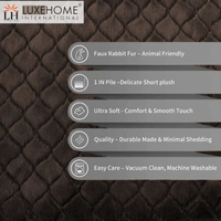 LUXE HOME INTERNATIONAL Luxe Home Runner 1000 GSM Rebbit Fur Anti Skid Slip Water Absorbent Machine Washable and Quick Dry Auatria Rugs ( Chocolate , 2 Ft x 5 Ft , Pack of 1 ) - 2x5 Ft, Chocolate