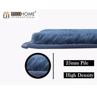 LUXE HOME INTERNATIONAL Luxe Home Runner 1000 GSM Rebbit Fur Anti Skid Slip Water Absorbent Machine Washable and Quick Dry Auatria Rugs ( Blue , 2 Ft x 5 Ft , Pack of 1 ) - 2x5 Ft, Blue
