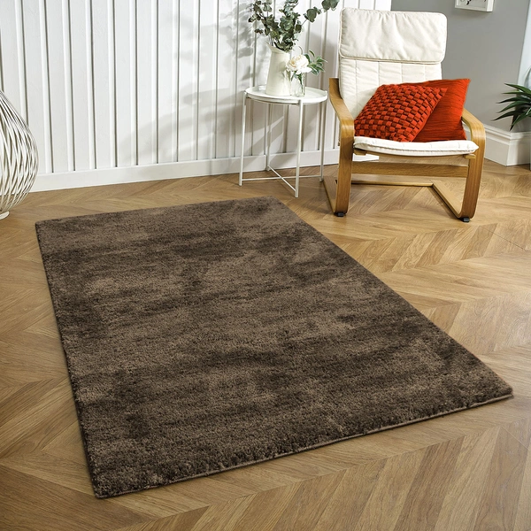 Luxe Home International Luxe Home Carpet Super Soft Anti Slip Newman Rugs for Bedroom, Livingroom (Chocolate, 3x5 Feet) - 3x5 Ft, Chocolate