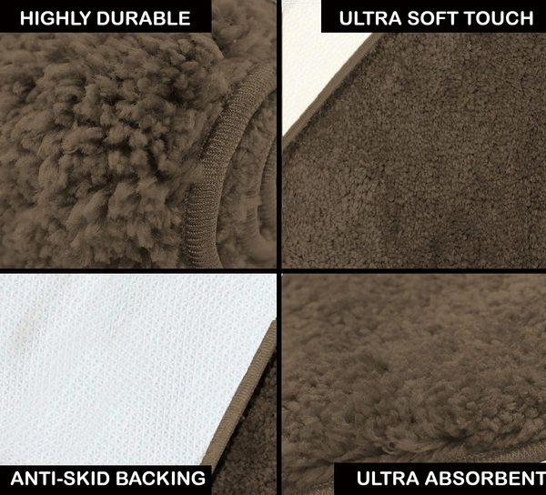 Luxe Home International Luxe Home Carpet Super Soft Anti Slip Newman Rugs for Bedroom, Livingroom (Chocolate, 3x5 Feet) - 3x5 Ft, Chocolate