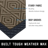 Luxe Home International Luxe Home Coir Door Mat Hexagon Anti Slip Waterproof Doormat for Indoor and Outdoor (Yellow, 45cm x 75cm) - 45x75 cm, Yellow