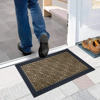 Luxe Home International Luxe Home Coir Door Mat Hexagon Anti Slip Waterproof Doormat for Indoor and Outdoor (Yellow, 40cm x 60cm) - 40x60 cm, Yellow