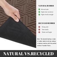 Luxe Home International Luxe Home Coir Door Mat Triangle Anti Slip Waterproof Doormat for Indoor and Outdoor (Brown, 45cm x 75cm) - 45x75 cm, Brown