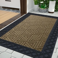 Luxe Home International Luxe Home Coir Door Mat Triangle Anti Slip Waterproof Doormat for Indoor and Outdoor (Yellow, 45cm x 75cm) - 45x75 cm, Yellow