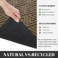Luxe Home International Luxe Home Coir Door Mat Triangle Anti Slip Waterproof Doormat for Indoor and Outdoor (Yellow, 45cm x 75cm) - 45x75 cm, Yellow