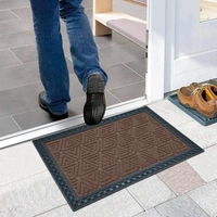 Luxe Home International Luxe Home Coir Door Mat Triangle Anti Slip Waterproof Doormat for Indoor and Outdoor (Brown, 40cm x 60cm) - 40x60 cm, Brown