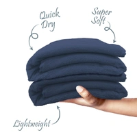 Luxe Home International Luxe Home Cotton Bath Towel 450 GSM Quick Dry Large Size Bathroom Towels for Men & Women, Home, Kitchen, Gym, Spa (70x137 cm, Navy Blue) - 70x137 cm, Navy Blue