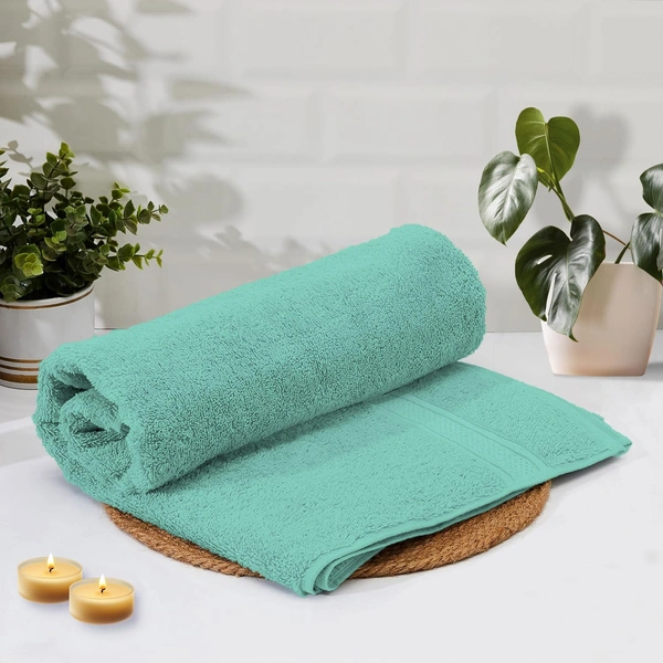 Luxe Home International Luxe Home Cotton Bath Towel 450 GSM Quick Dry Large Size Bathroom Towels for Men & Women, Home, Kitchen, Gym, Spa (70x137 cm, Aqua) - 70x137 cm, Aqua