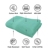 Luxe Home International Luxe Home Cotton Bath Towel 450 GSM Quick Dry Large Size Bathroom Towels for Men & Women, Home, Kitchen, Gym, Spa (70x137 cm, Aqua) - 70x137 cm, Aqua