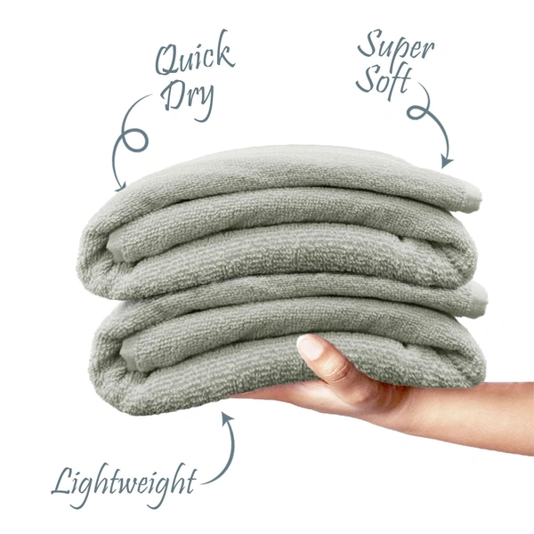 Luxe Home International Luxe Home Cotton Bath Towel 450 GSM Quick Dry Large Size Bathroom Towels for Men & Women, Home, Kitchen, Gym, Spa (70x137 cm, Grey) - 70x137 cm, Grey