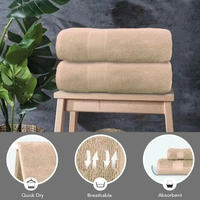 Luxe Home International Luxe Home Cotton Bath Towel 450 GSM Quick Dry Large Size Bathroom Towels for Men & Women, Home, Kitchen, Gym, Spa (70x137 cm, Taupe) - 70x137 cm, Taupe