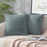 LUXE HOME INTERNATIONAL Luxe Home Cushion Cover Rebbit Fur Sold Design Ultra Soft for Home Decor, Sofa, Bedroom, Fernituer, Living Room Set of 2 ( 16"x16", Seige) - Seige