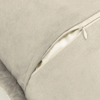LUXE HOME INTERNATIONAL Luxe Home Cushion Cover Rebbit Fur Sold Design Ultra Soft for Home Decor, Sofa, Bedroom, Fernituer, Living Room Set of 2 ( 16"x16", Beige ) - Beige