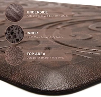LUXE HOME INTERNATIONAL Luxe Home Doormat Anti Skid, Non Slip, Washable, waterproof, PVC Kitchen Foot Mat for Doormat, Bathroom Doormats, Floor mats, Washroom Pack of 1 ( Chocolate, 44x71 cm ) - Chocolate