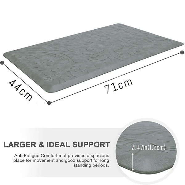 LUXE HOME INTERNATIONAL Luxe Home Doormat Anti Skid, Non Slip, Washable, waterproof, PVC Kitchen Foot Mat for Doormat, Bathroom Doormats, Floor mats, Washroom Pack of 1 ( Grey, 44x71 cm ) - Grey