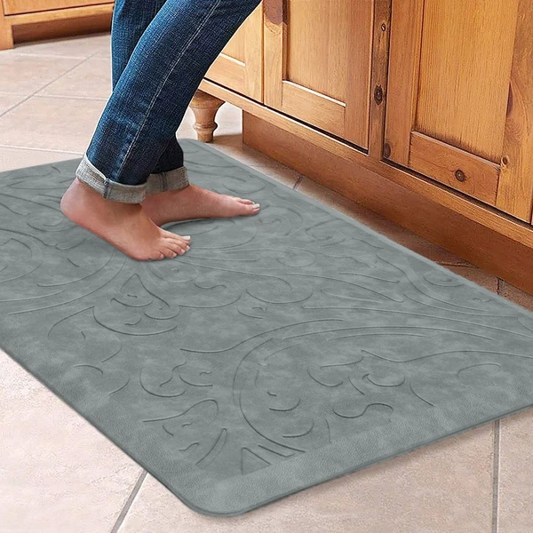 LUXE HOME INTERNATIONAL Luxe Home Doormat Anti Skid, Non Slip, Washable, waterproof, PVC Kitchen Foot Mat for Doormat, Bathroom Doormats, Floor mats, Washroom Pack of 1 ( Grey, 44x71 cm ) - Grey