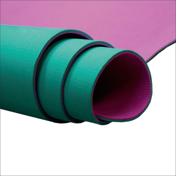 LUXE HOME INTERNATIONAL Luxe Home EVA Double-layer Yoga Mat ( Size - 2x6 Ft , Color - Aqua ) - Aqua