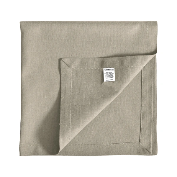 Luxe Home International 100% Cotton Dining Table Kitchen Napkin ( 45x45 cm, Taupe ) Set of 4 - 45x45 cm, Beige