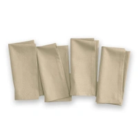 Luxe Home International 100% Cotton Dining Table Kitchen Napkin ( 45x45 cm, Beige ) Set of 4 - 45x45 cm, Beige