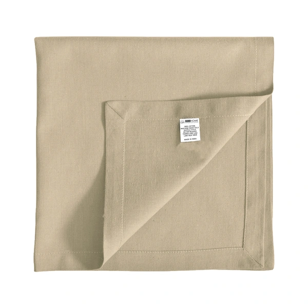 Luxe Home International 100% Cotton Dining Table Kitchen Napkin ( 45x45 cm, Beige ) Set of 4 - 45x45 cm, Beige