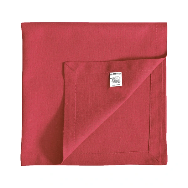 Luxe Home International 100% Cotton Dining Table Kitchen Napkin ( 45x45 cm, Maroon ) Set of 4 - 45x45 cm, Red