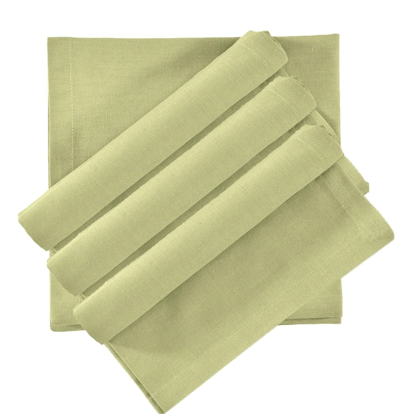 Luxe Home International 100% Cotton Dining Table Kitchen Napkin ( 45x45 cm, Green ) Set of 4 - 45x45 cm, Green